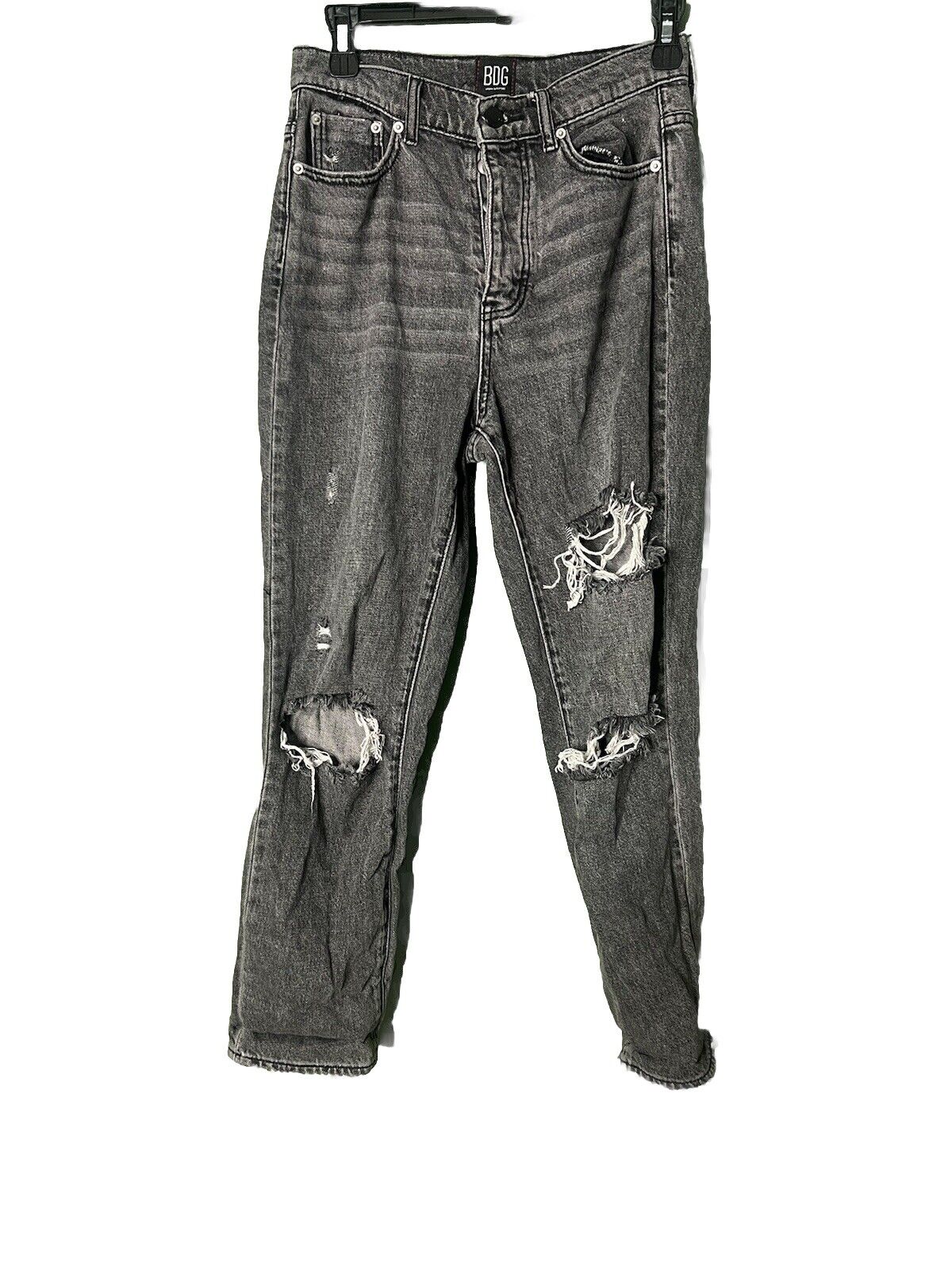 BDG Urban Outfitters Black Distressed Relaxed Straight Jeans Women’s 26