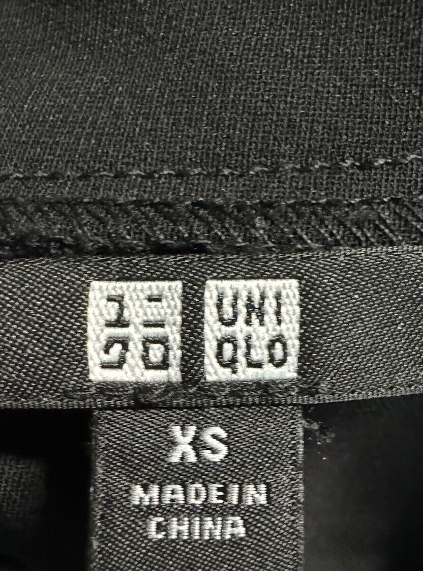 Uniqlo Womens Solid Black Sleeveless Shift Dress, Size XS