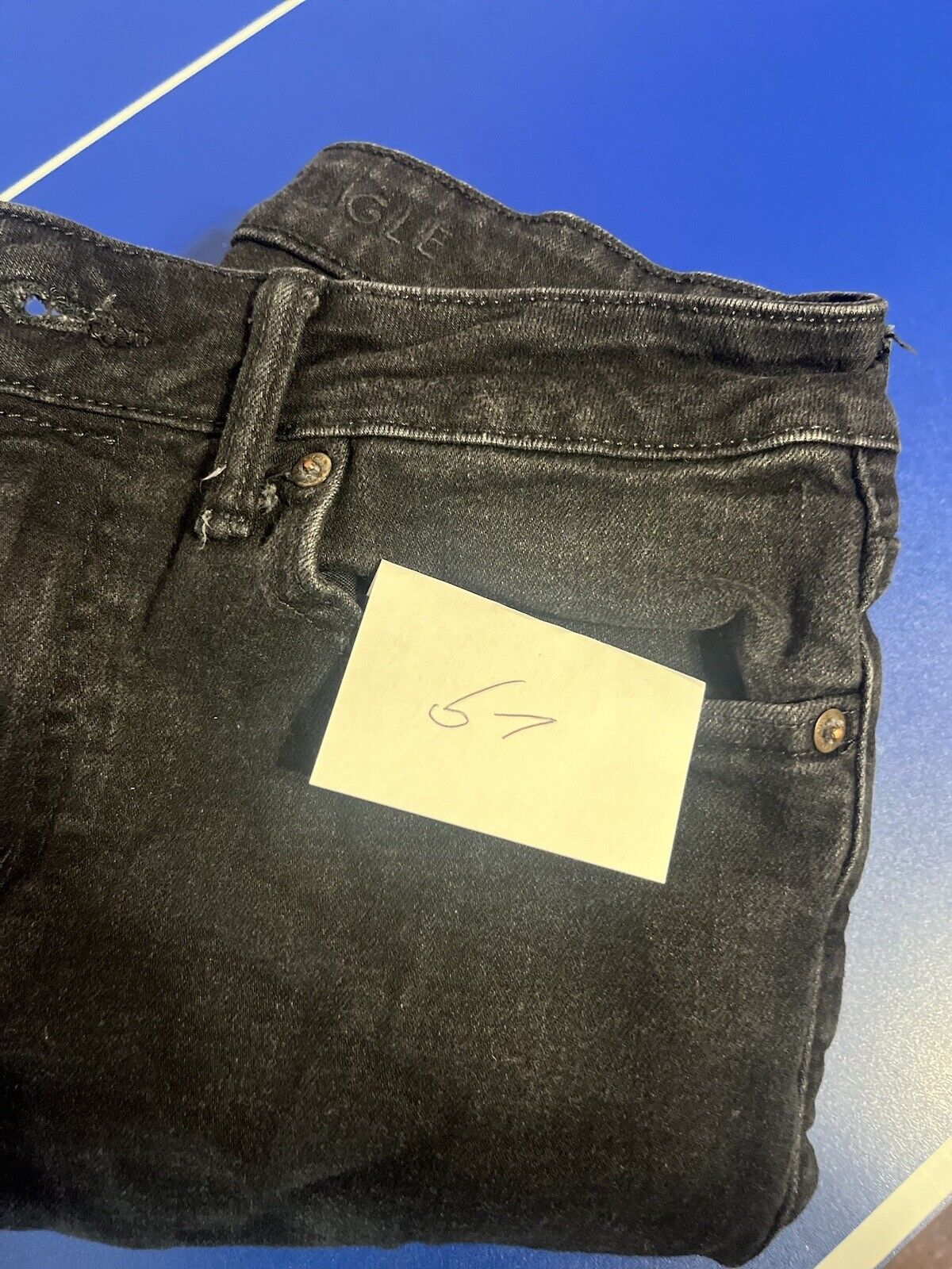 American Eagle Jeans Mens 31x30 Black Original Straight Next Level Flex