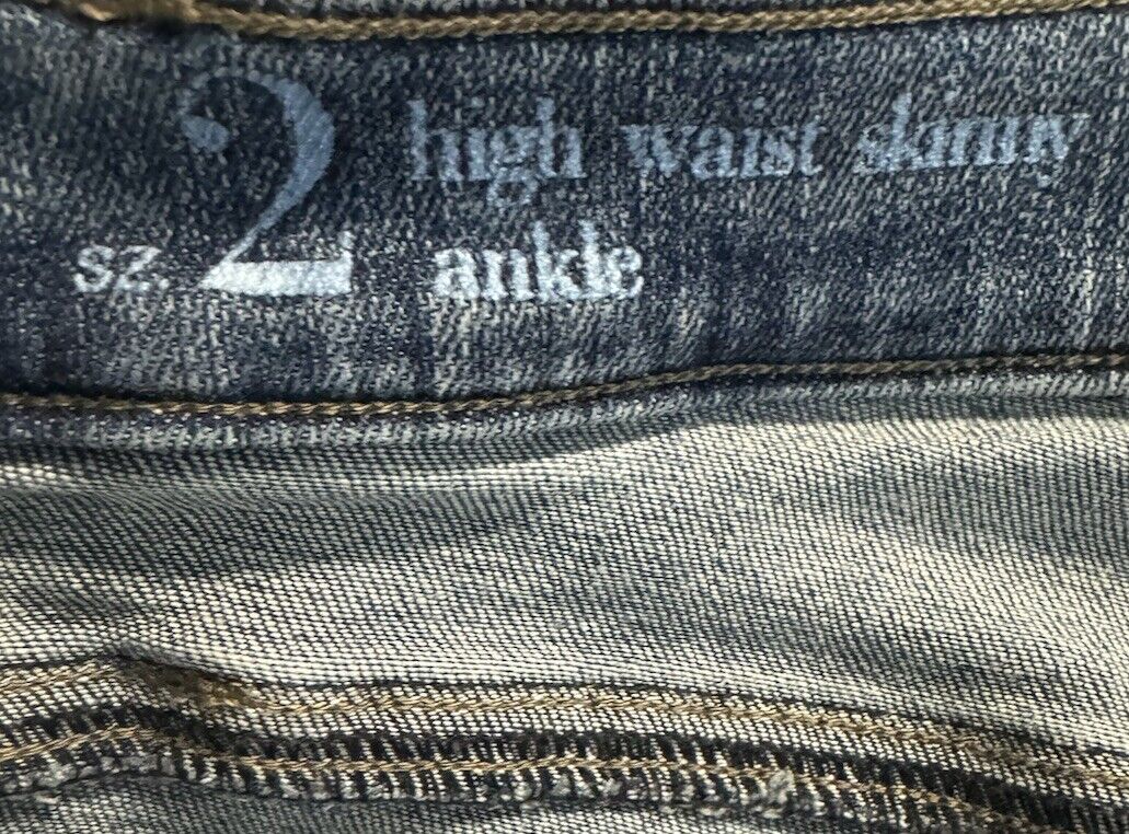 Ann Taylor Loft Womens Jeans High Rise Skinny Ankle Mid Wash Denim Size 2