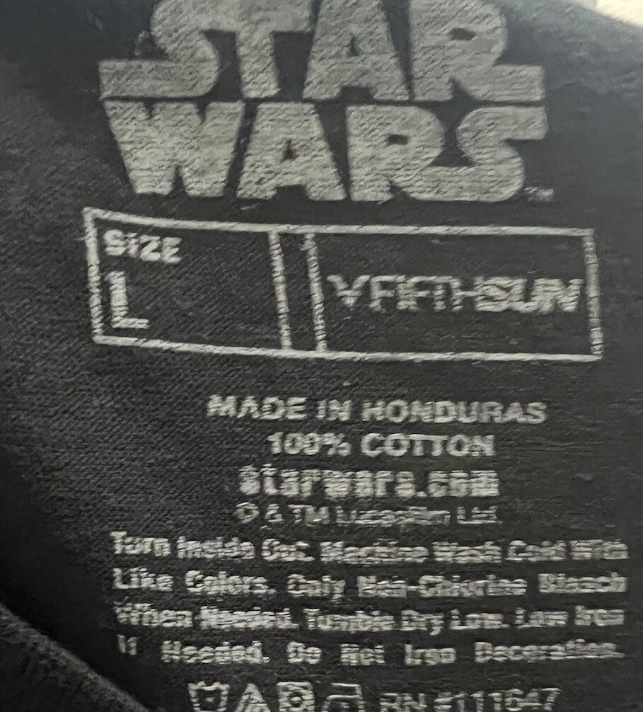 Star Wars Shirt Mens Large L Short Sleeve T Shirt Yoda