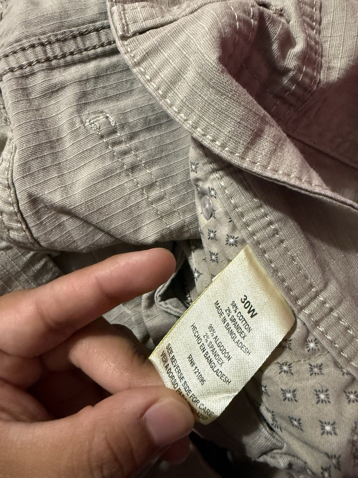 Weatherproof Vintage Men’s 32 Regular Fit Beige Shorts W/Pockets