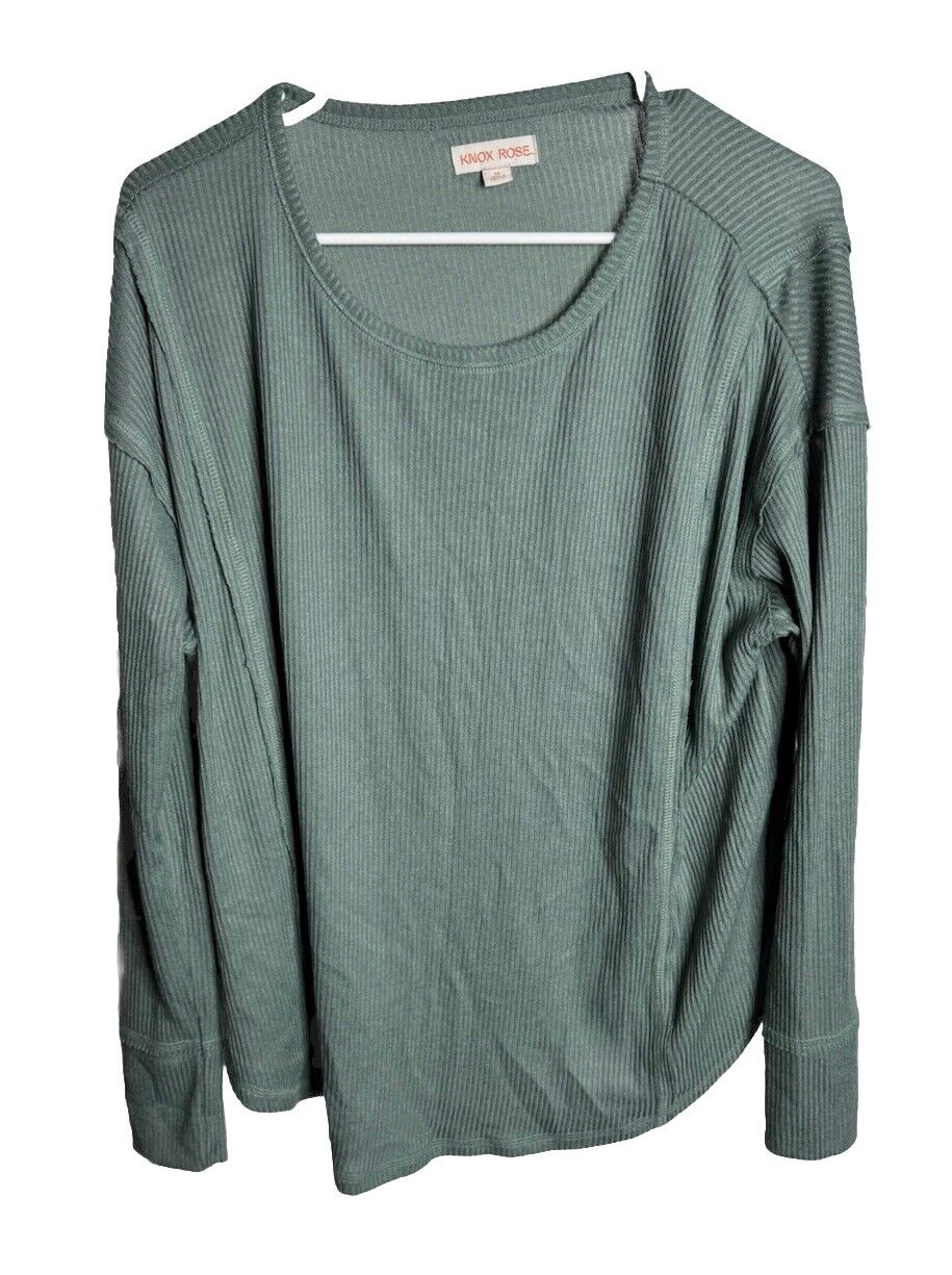Knox Rose, Women's Textured Sweater, Size Medium Long Sleeve, Pullover,