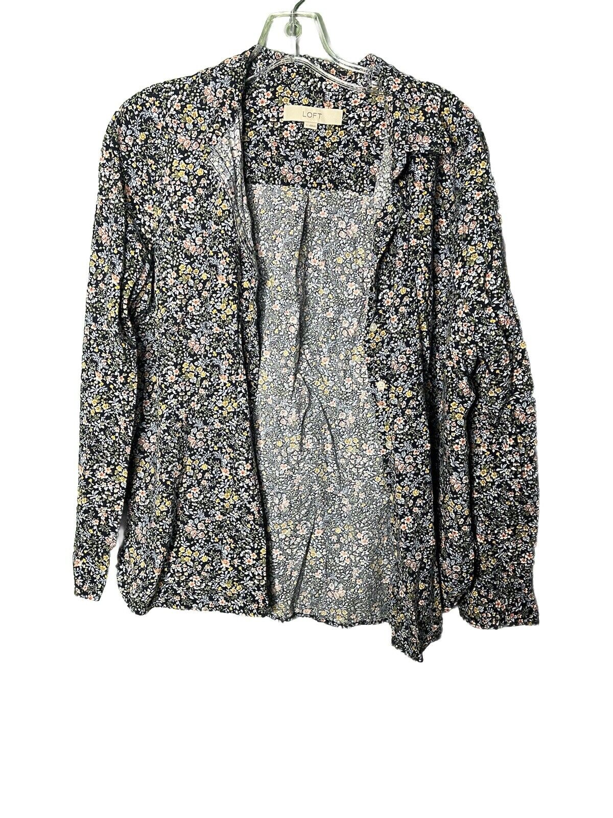 Loft Shirt Blouse Large Women's Floral Button Up Long Sleeve