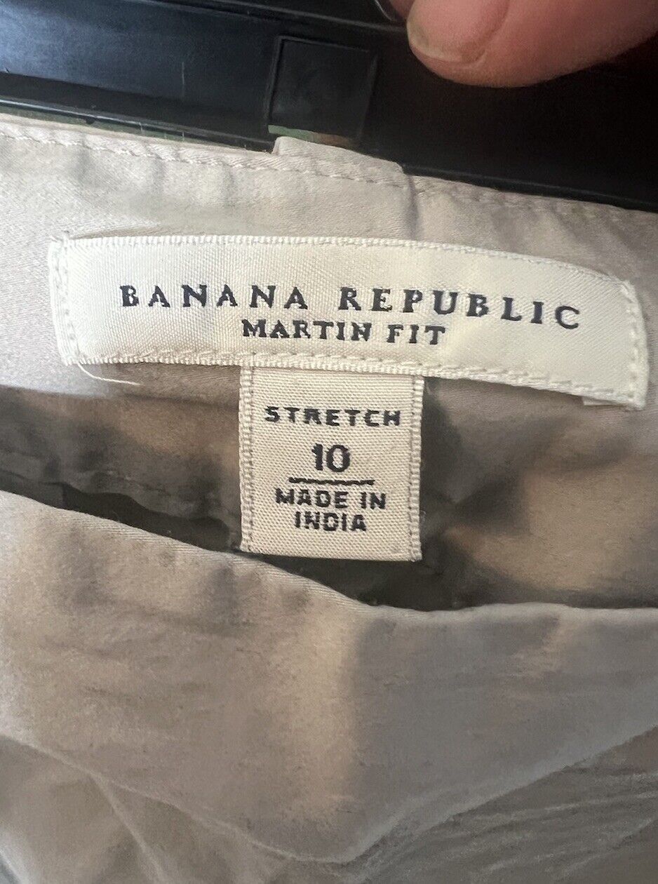 Banana Republic Womens Pants Size 10 Martin Fit Linen Wide Leg
