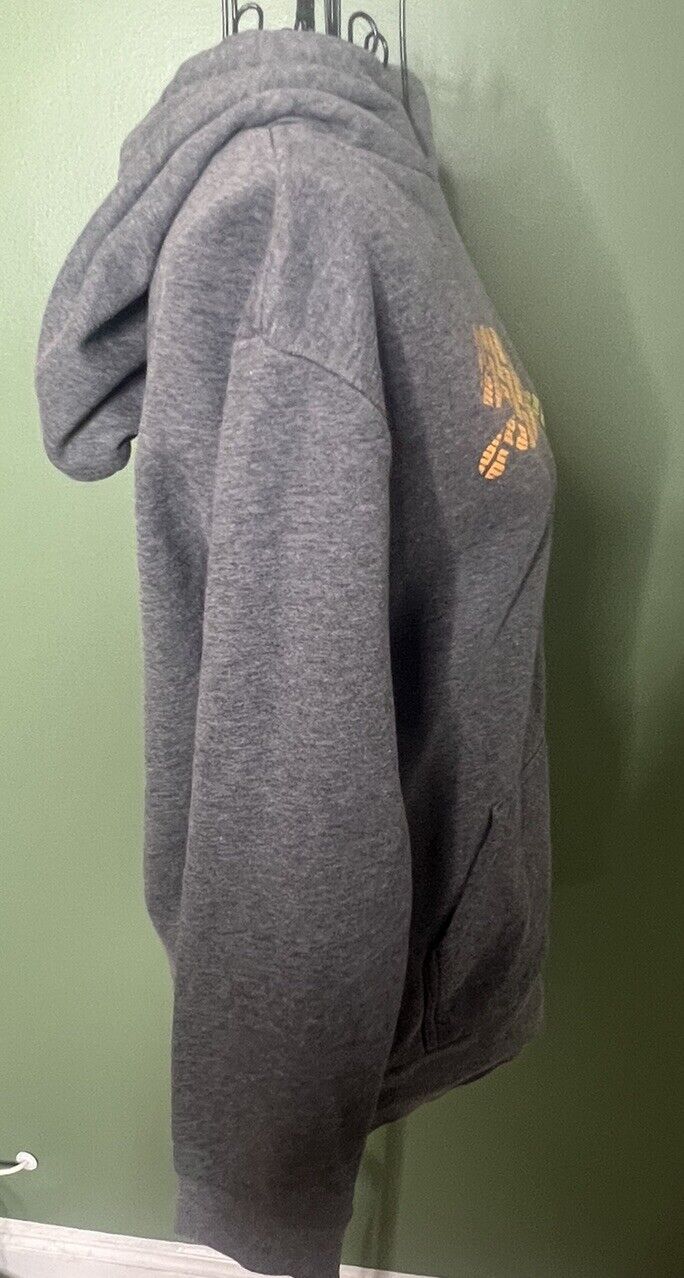 Puma pull over hoodie sweater girls size large 14/16 long sleeve Gray