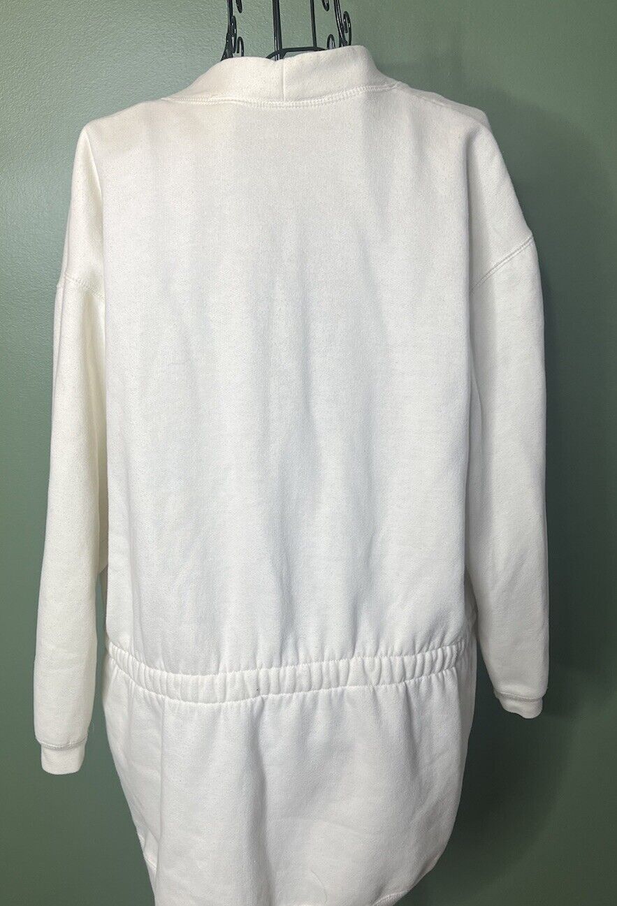 Women's Express White Open Cardigan Sweater Size Medium Pre-Owned Lightweight