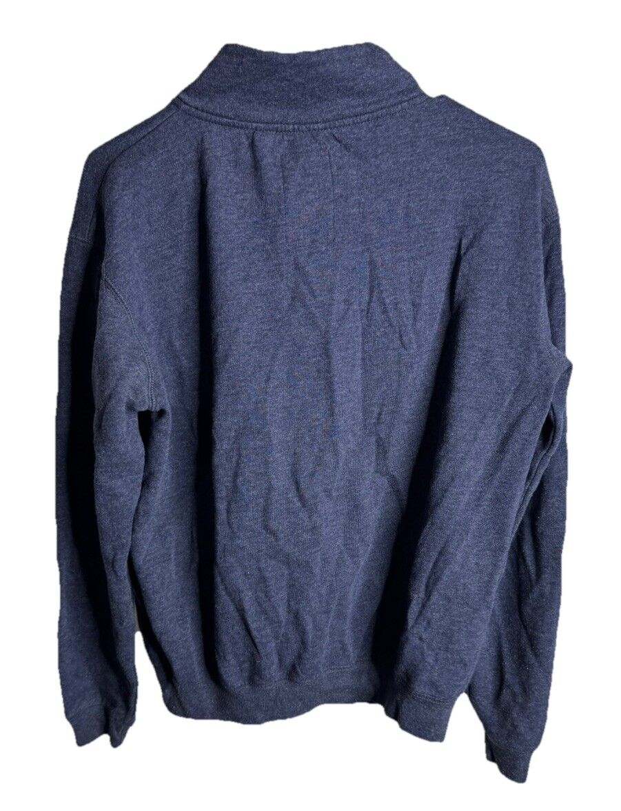 Michigan Wolverines Sweatshirt Mens Medium Blue 1/4 Zip Football Sports Fan