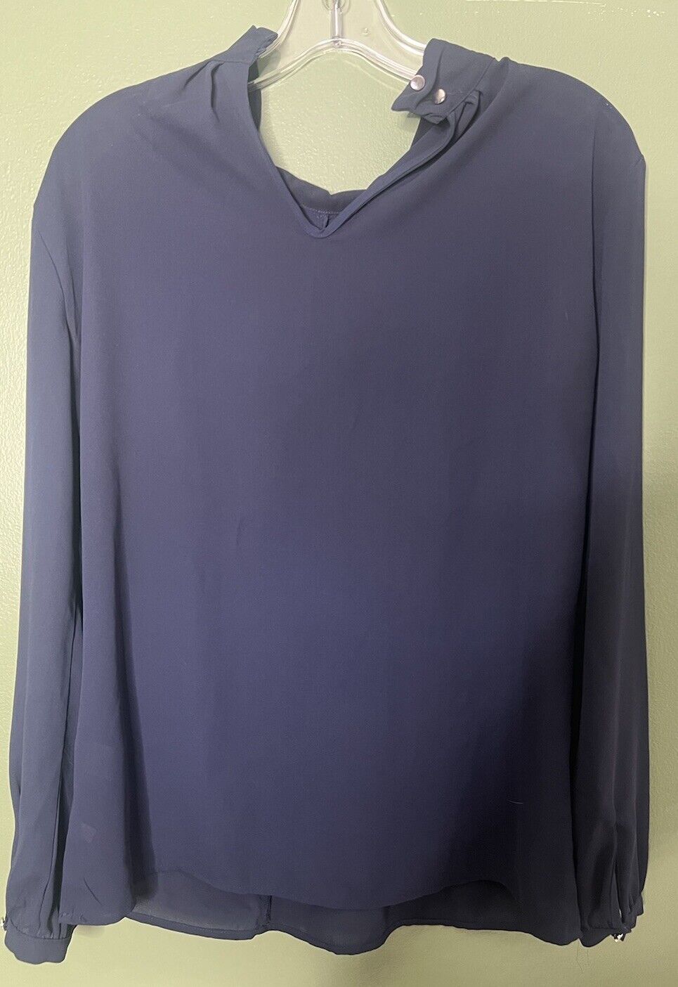 NY & Co New York & Company Womens Long Sleeve Top Blouse Shirt Size Small