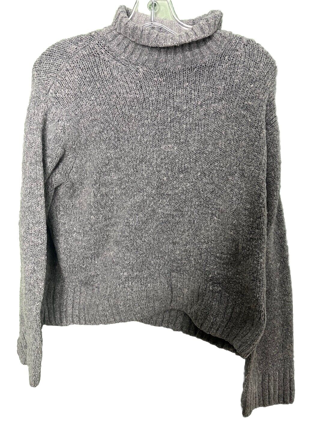 H&M Sweater Women Size XSmall Gray Turtle Neck Pullover Long Sleeve