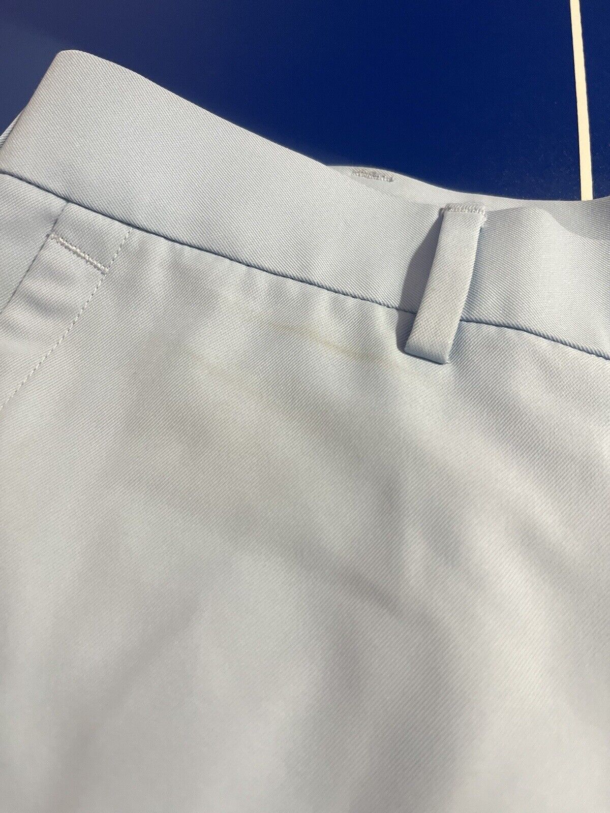 Peter Millar Crown Sport Men's Shorts 35 Light Blue Performance Chino Golf 9"