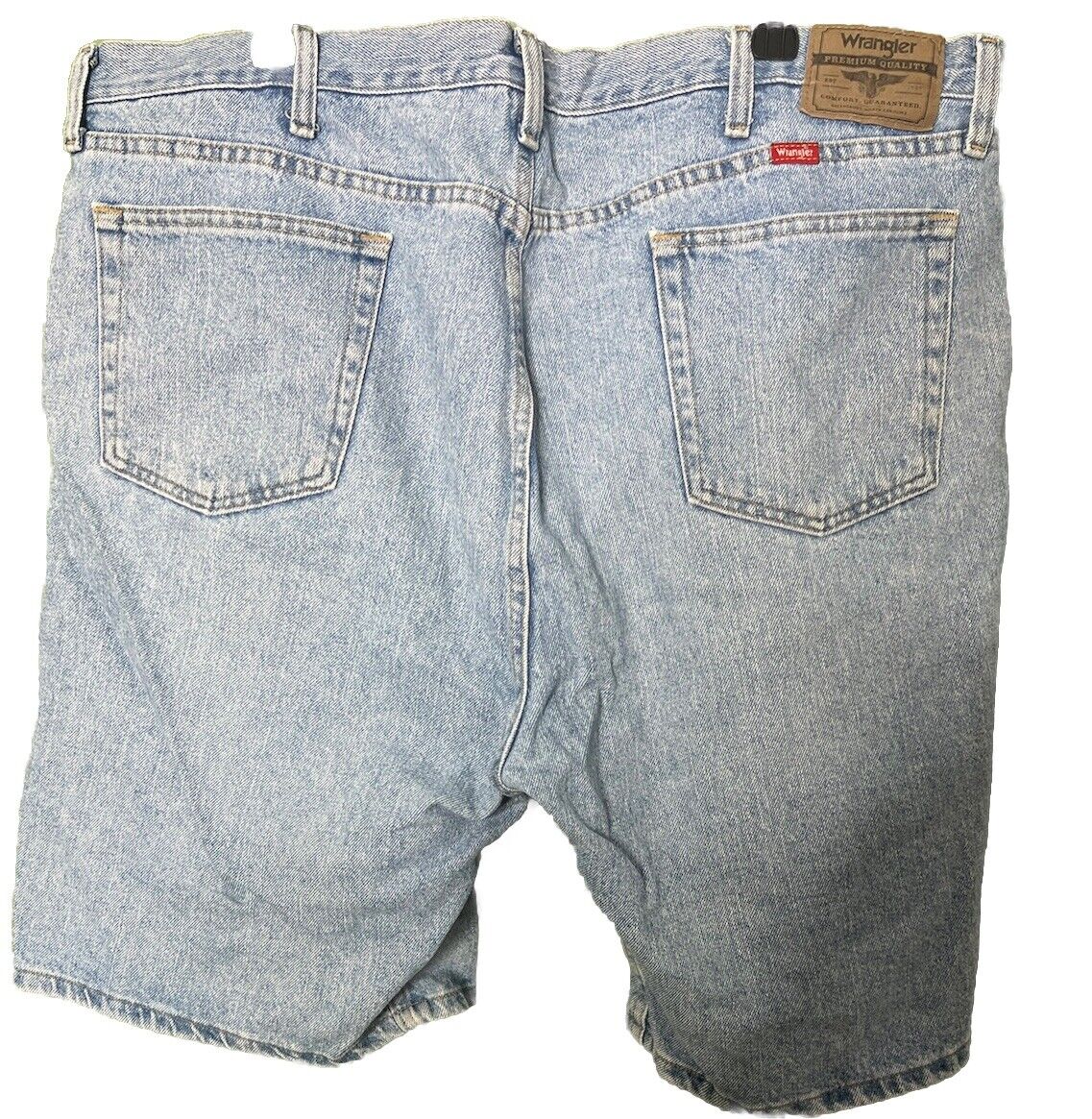 Wrangler Jean Shorts Mens 42 Blue Flat Front Cotton Medium