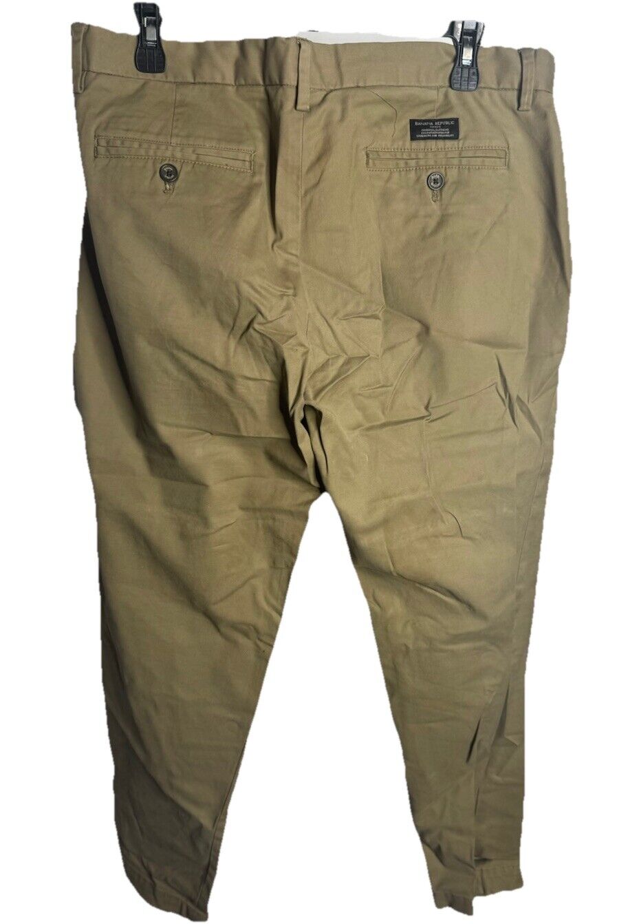 Banana Republic Pants Mens 34 X 30 Khaki Slim Fit Chino Stretch Flat Front