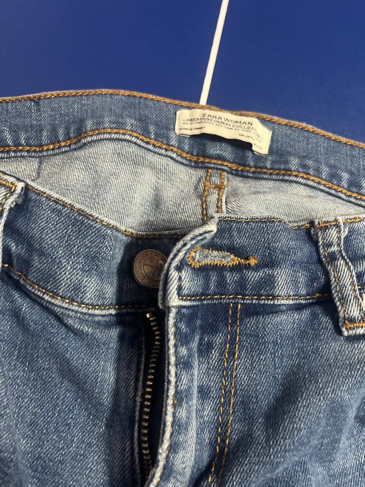 zara woman premium denim collection, Girls Size 4, Designer Denim Jeans, Ripped