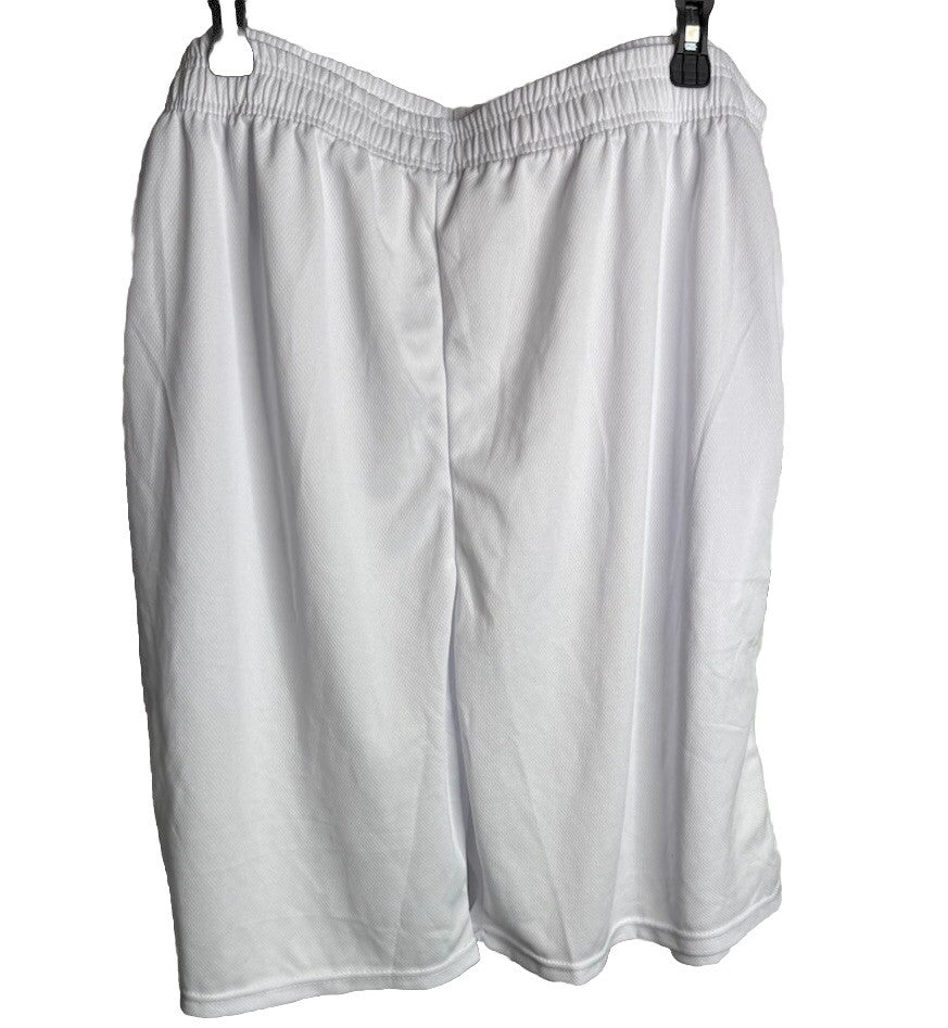 Ultra Performance Shorts Men's 3XL White Elastic Waist Pockets Athletic