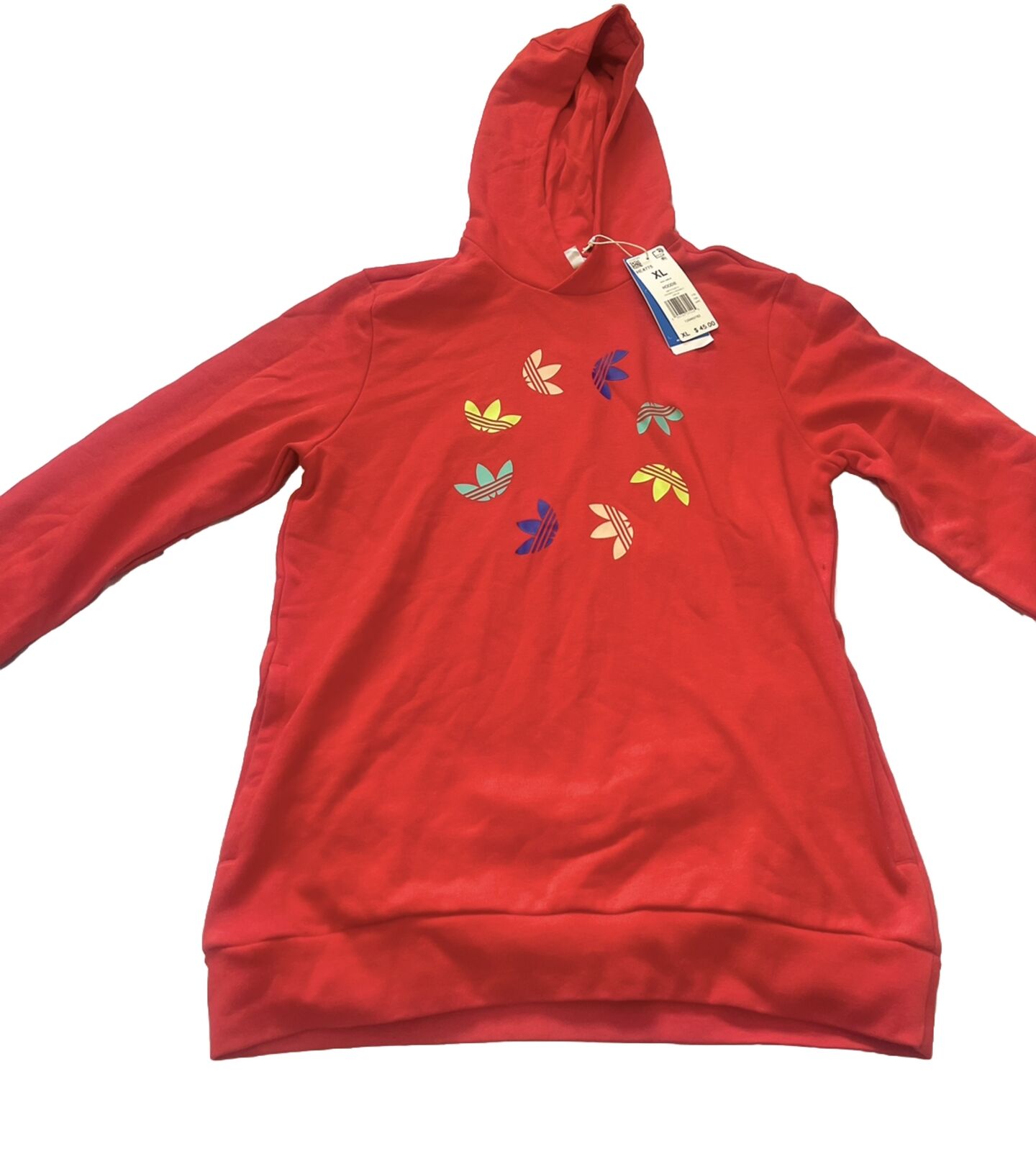 Kids XL, Boys Adidas Hoodie, Red, Multicolor Adidas Logo Hoodie, High Quality