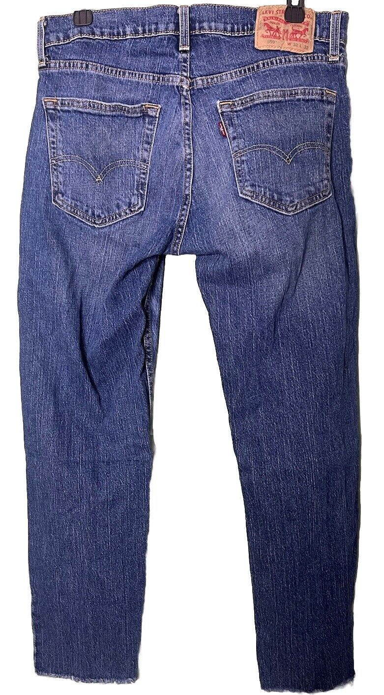 Levis 559 Jeans Mens 32x32 Blue Medium Wash Relaxed Fit Straight Leg Denim Pants