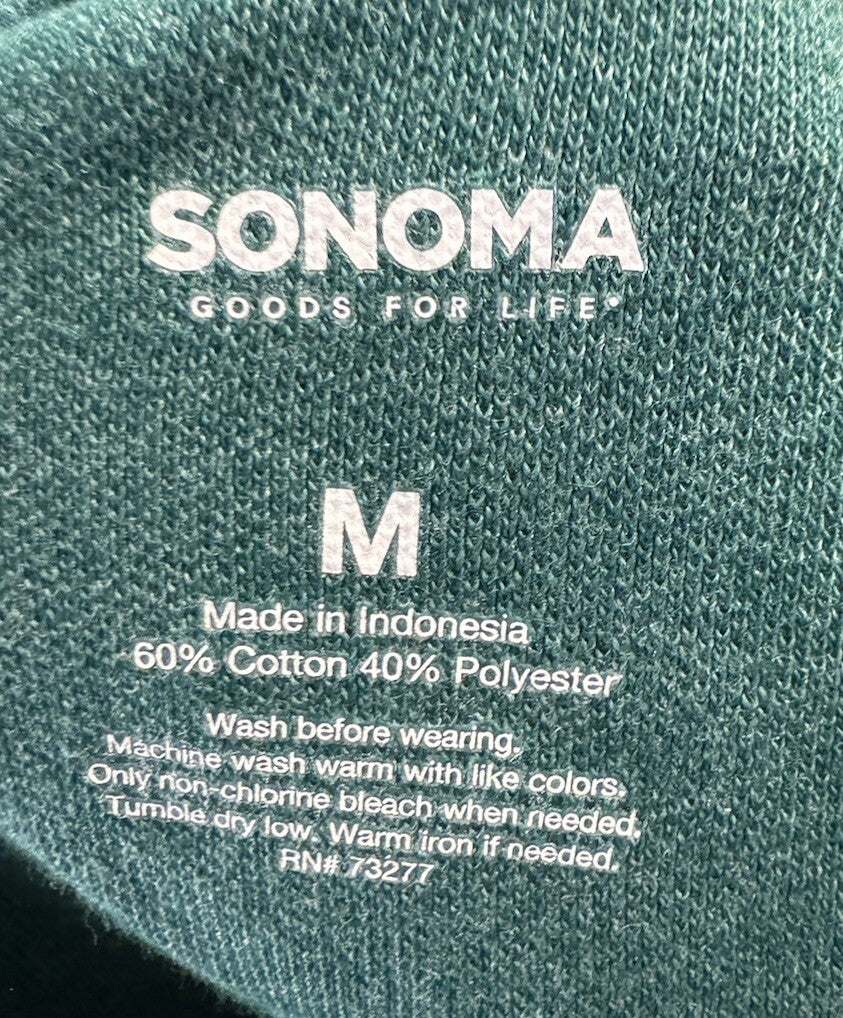 Sonoma Mens Medium Golf Polo Shirt Casual Short Sleeve Collared