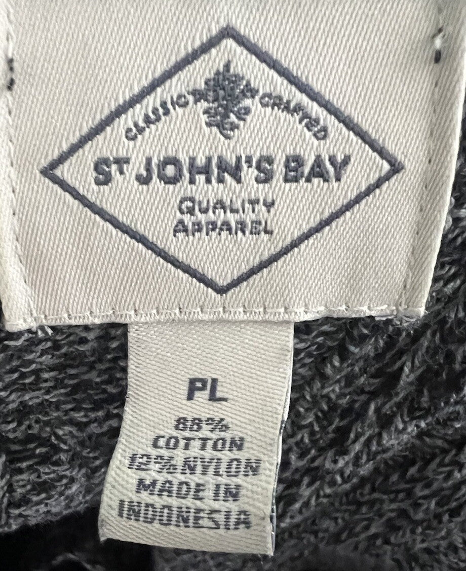 St Johns Bay Mens Knit Sweater Size PL Long Sleeve