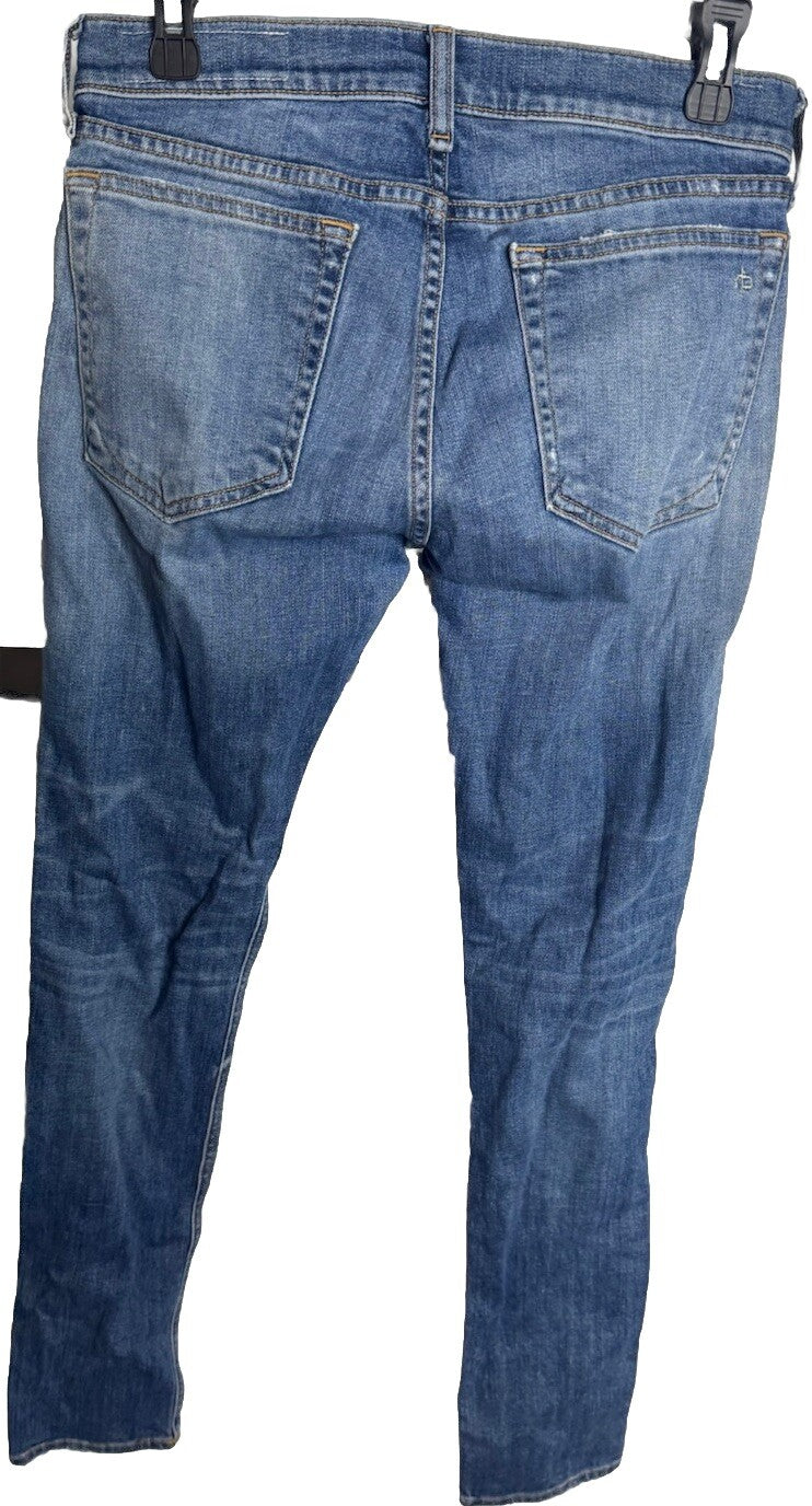 Rag And Bone Womens Distressed Dre Stretchy Jeans, Size 26