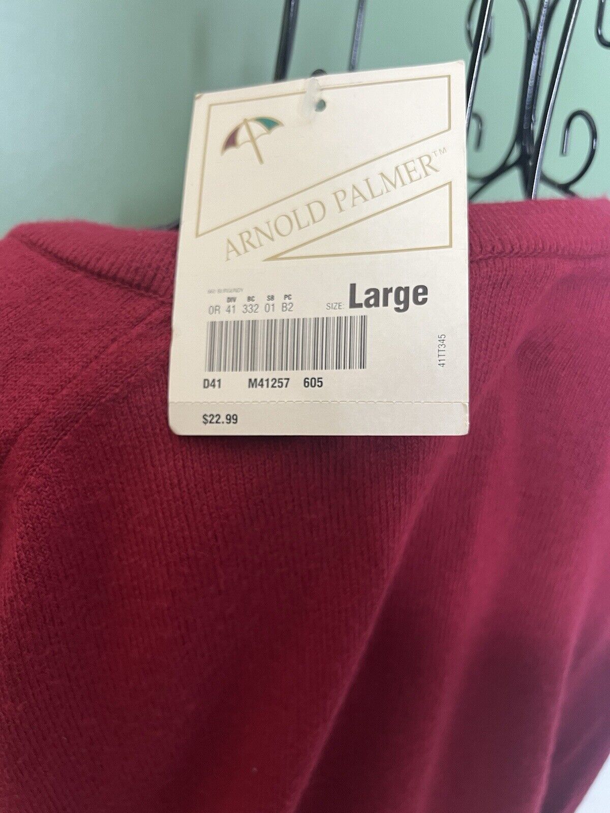 Arnold Palmer Men's Large Sweater Red Long Sleeve Normal Price $22.99
