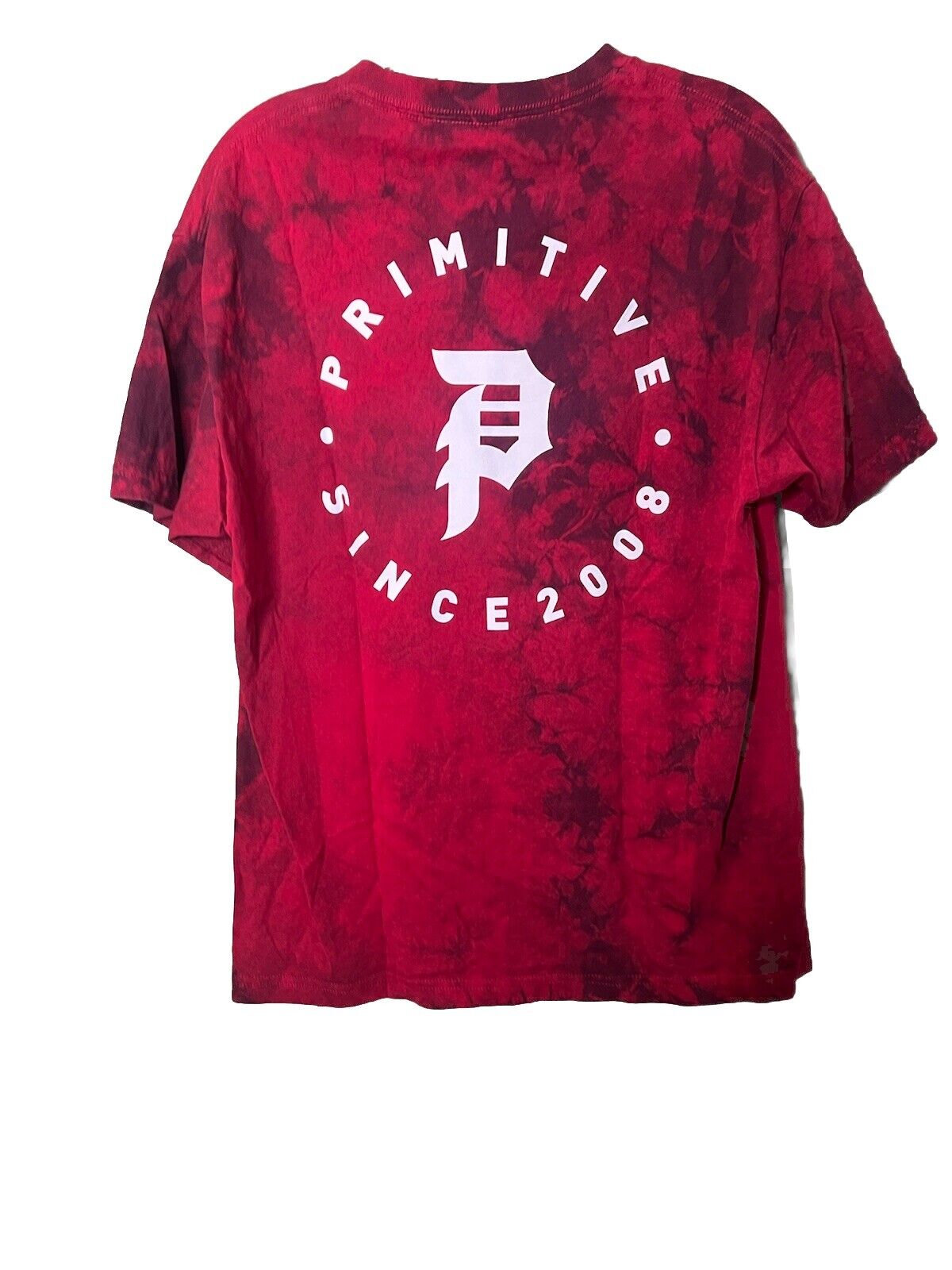 Primitive T Shirt Mens Medium Red Short Sleeve Casual Logo Tie Dye Skate Surf
