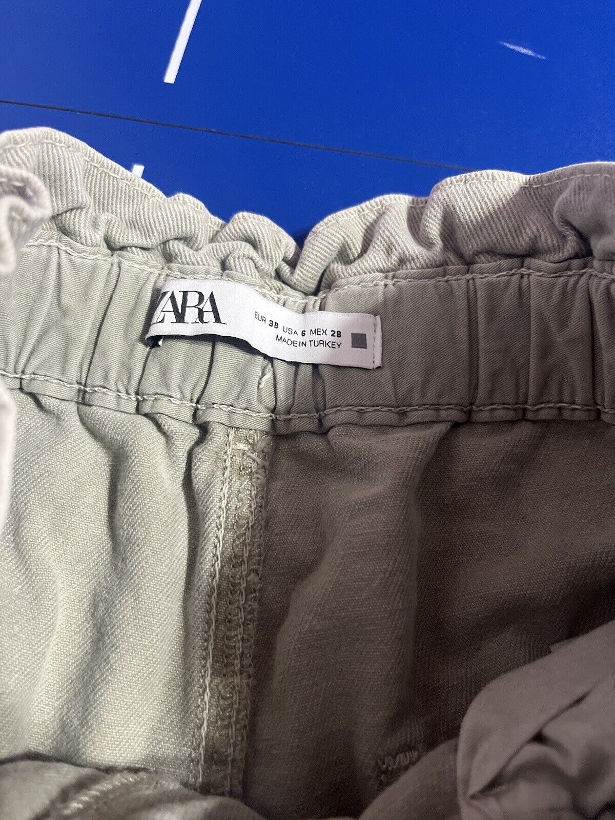 NWT Zara Wide Leg Jeans Size 6 Womens CREAM Denim Pants Summer