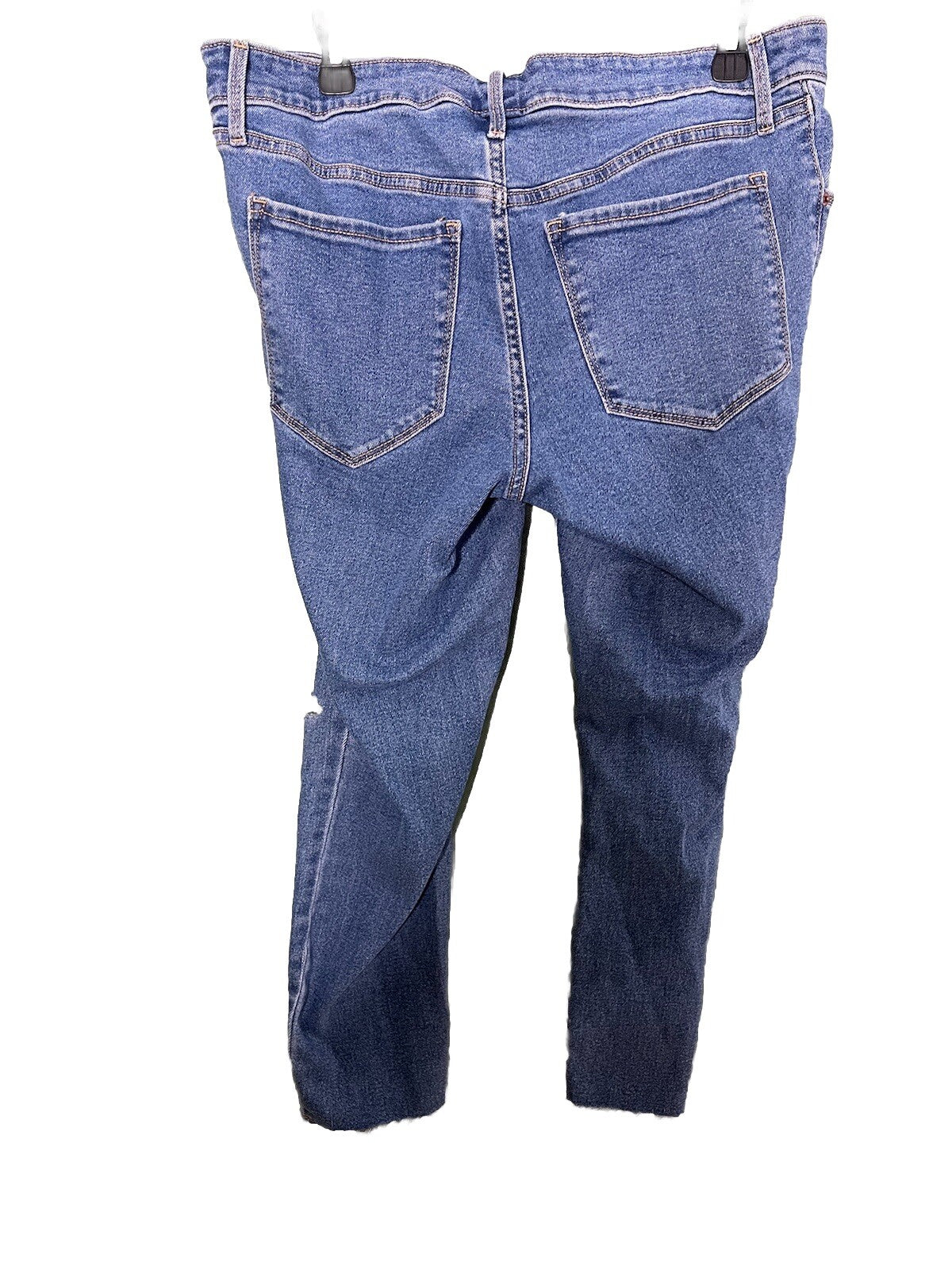 Old Navy Maternity Skinny Jeans Women's 12 Short Blue Whisker High Rise Stretch