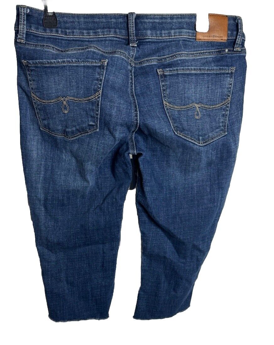 Lucky Brand Jeans women's 8/29 Sophia straight blue denim pants retro