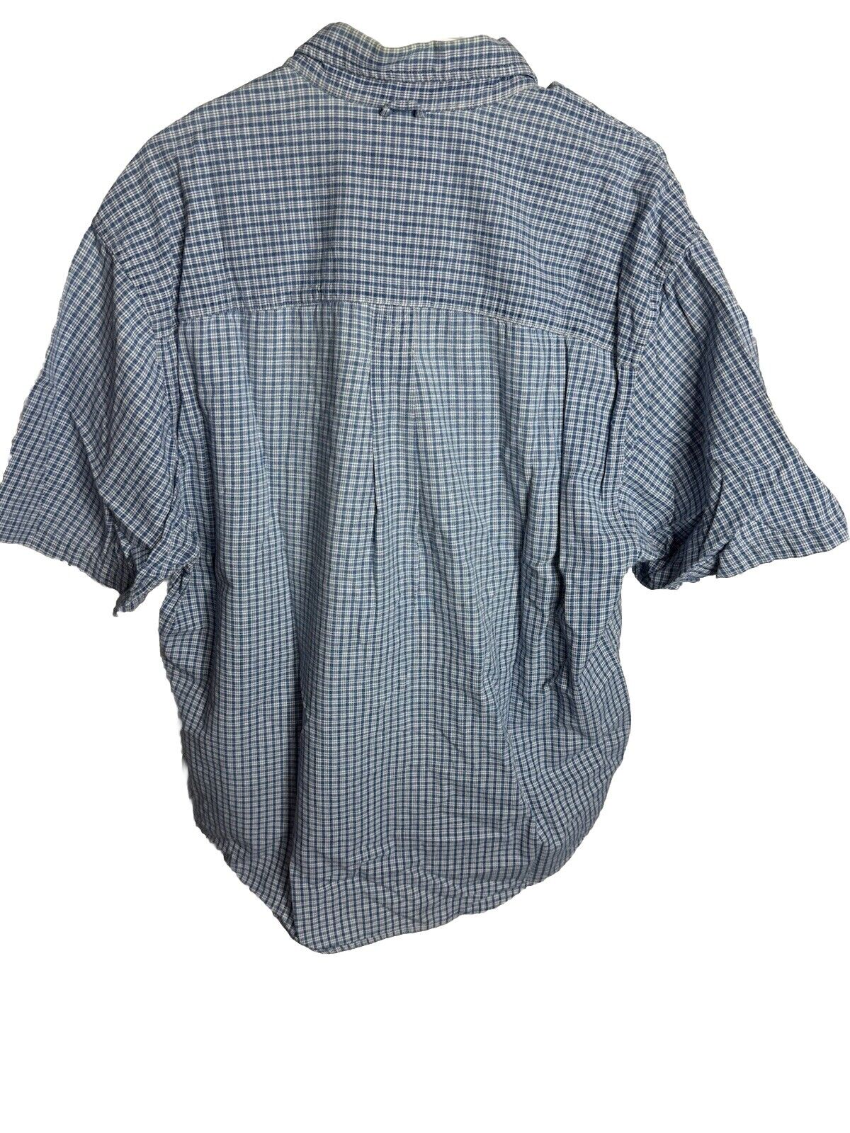 Eddie Bauer Shirt Mens Medium Short Sleeve Lightweight Plaid Button Pockets