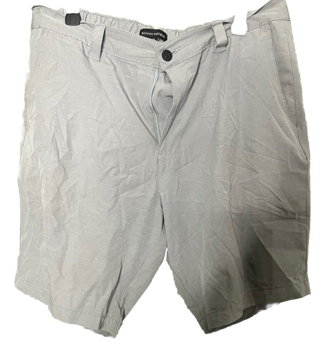 Banana Republic Shorts Mens 36 Gray Chino Flat Front