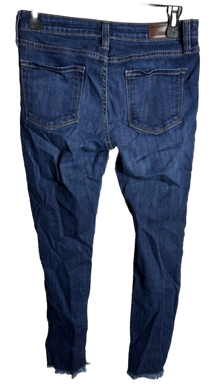 Just Black Denim Women's Blue Medium Wash Distressed Straight Denim Jeans Sz 29