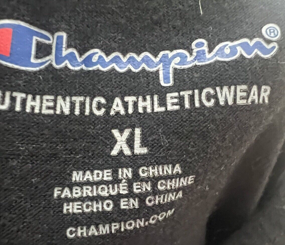 Champion T-Shirt Men's XL Long Sleeve Crew Neck Hoodie
