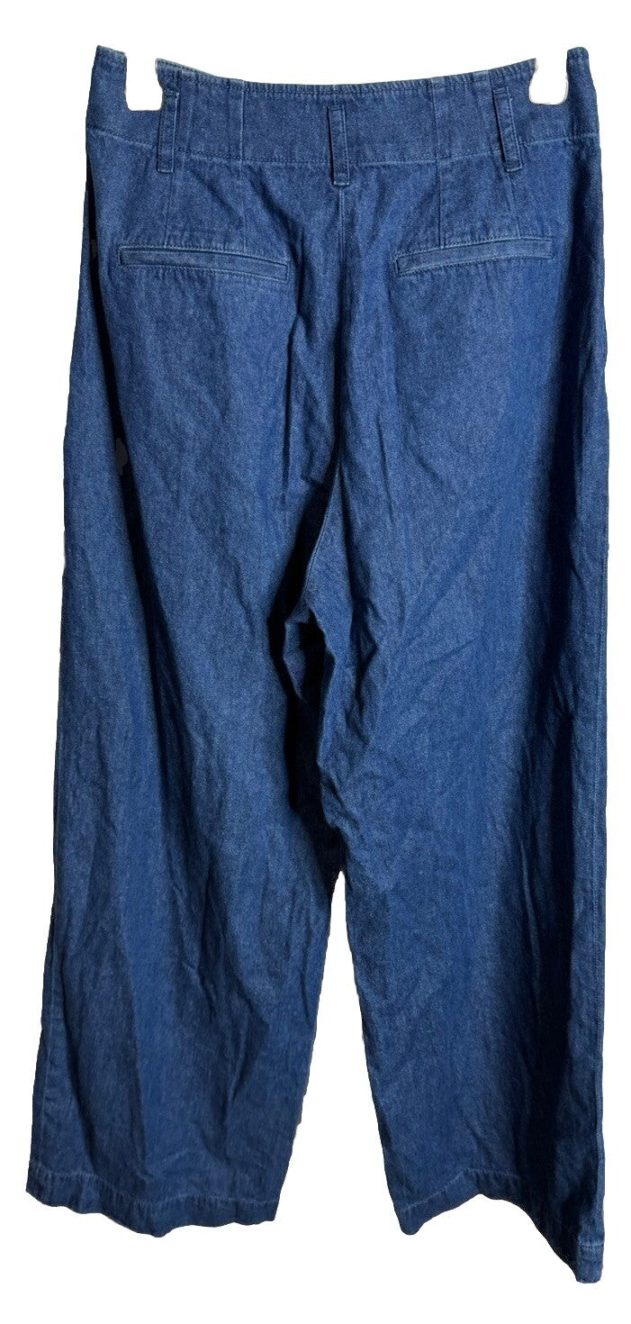 Uniqlo Pants Womens 4 Wide Leg Baggy Trouser High Rise Chino Boho