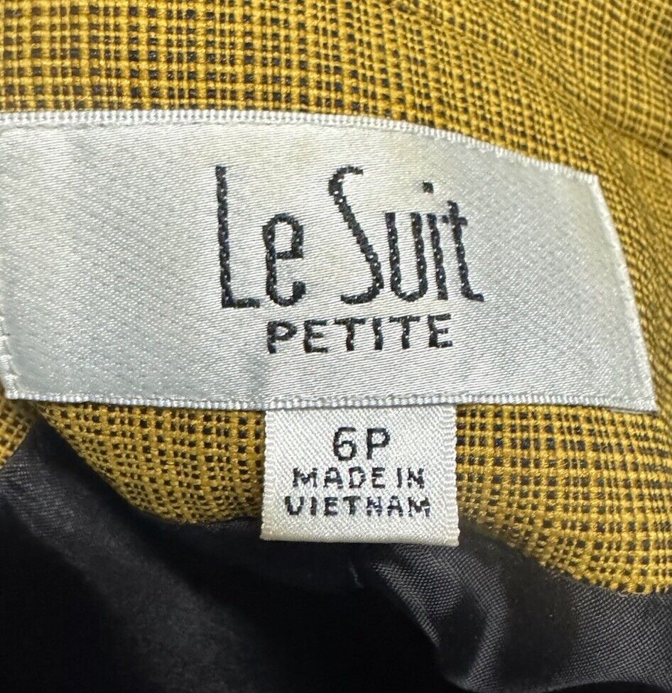 Le Suit Womens Suit Jacket Size 6 Petite Long Sleeve Button Up Blazer