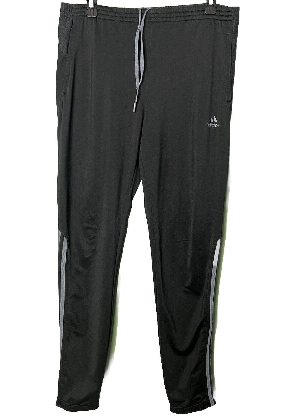 Adidas Climalite 3 Stripe Leggings Pants Small Black Pocket Running