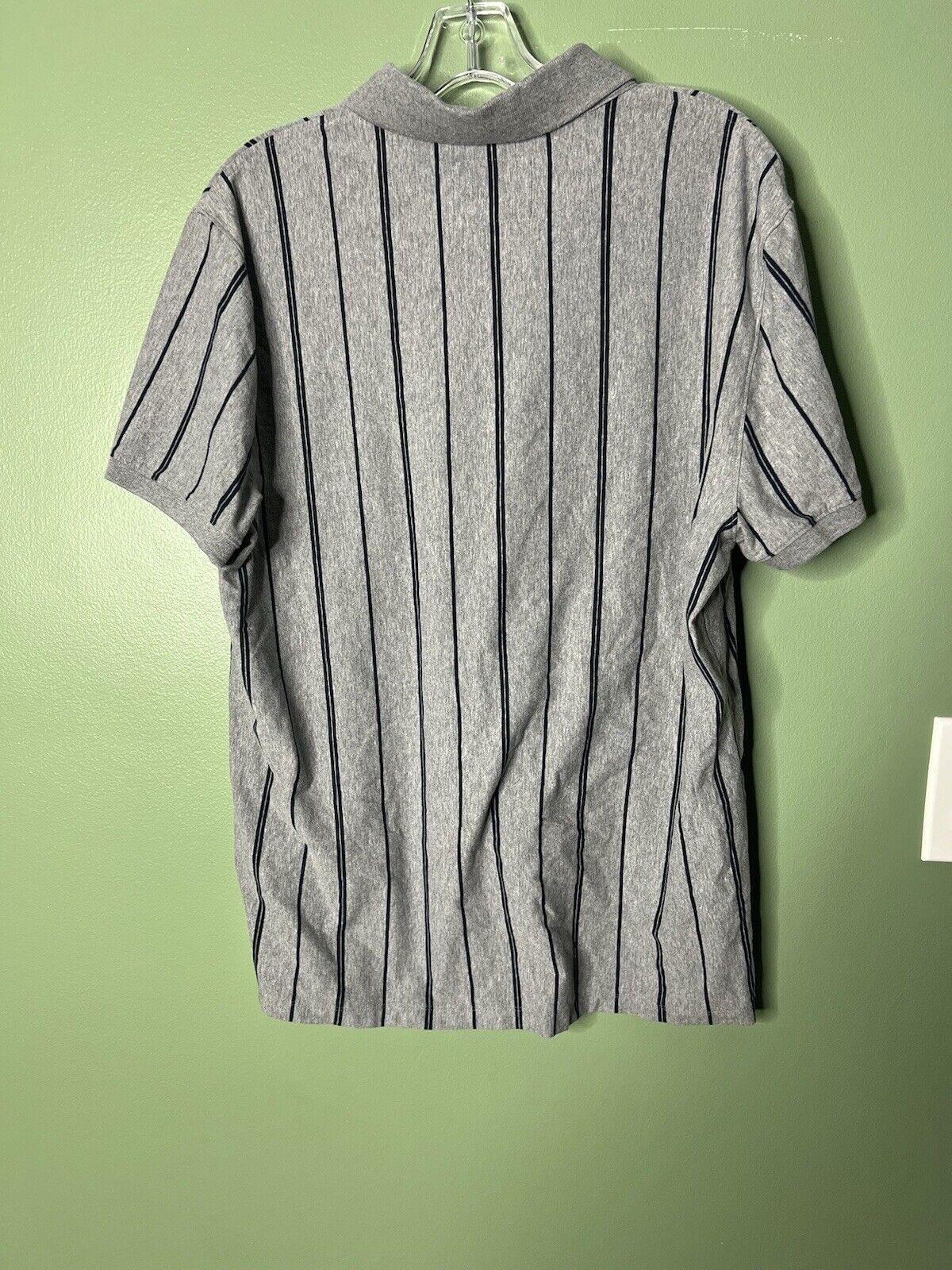 Express Men's Polo Shirt size L Multicolor Stripe Short Sleeve