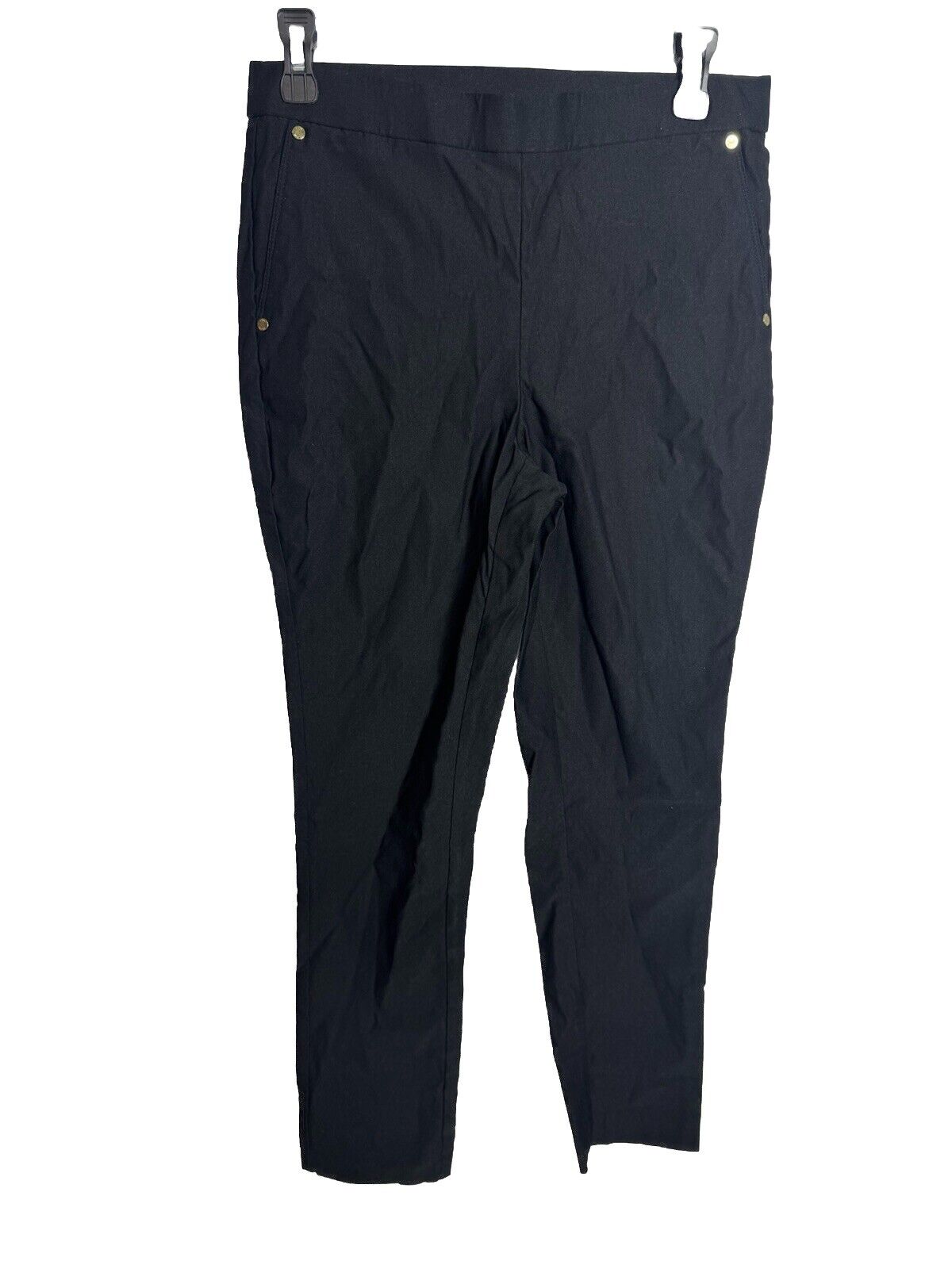 Anne Klein High Rise Womens Casual Black Pull On Trousers Pants Size Medium