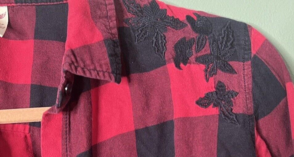 Faded Glory Floral Button Down Shirt Women’s 1X 16W Long Sleeve