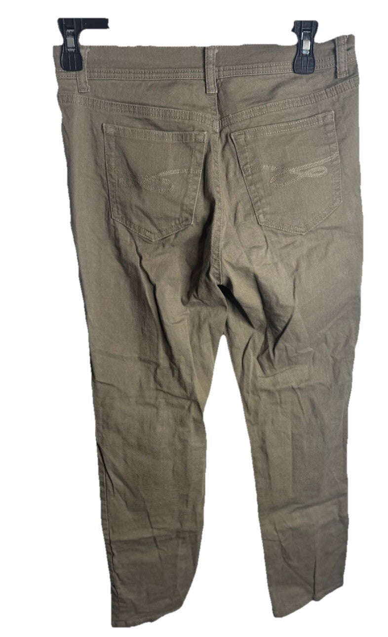 STYLE & CO Tummy Slim Regular Pants Tobacco 2P