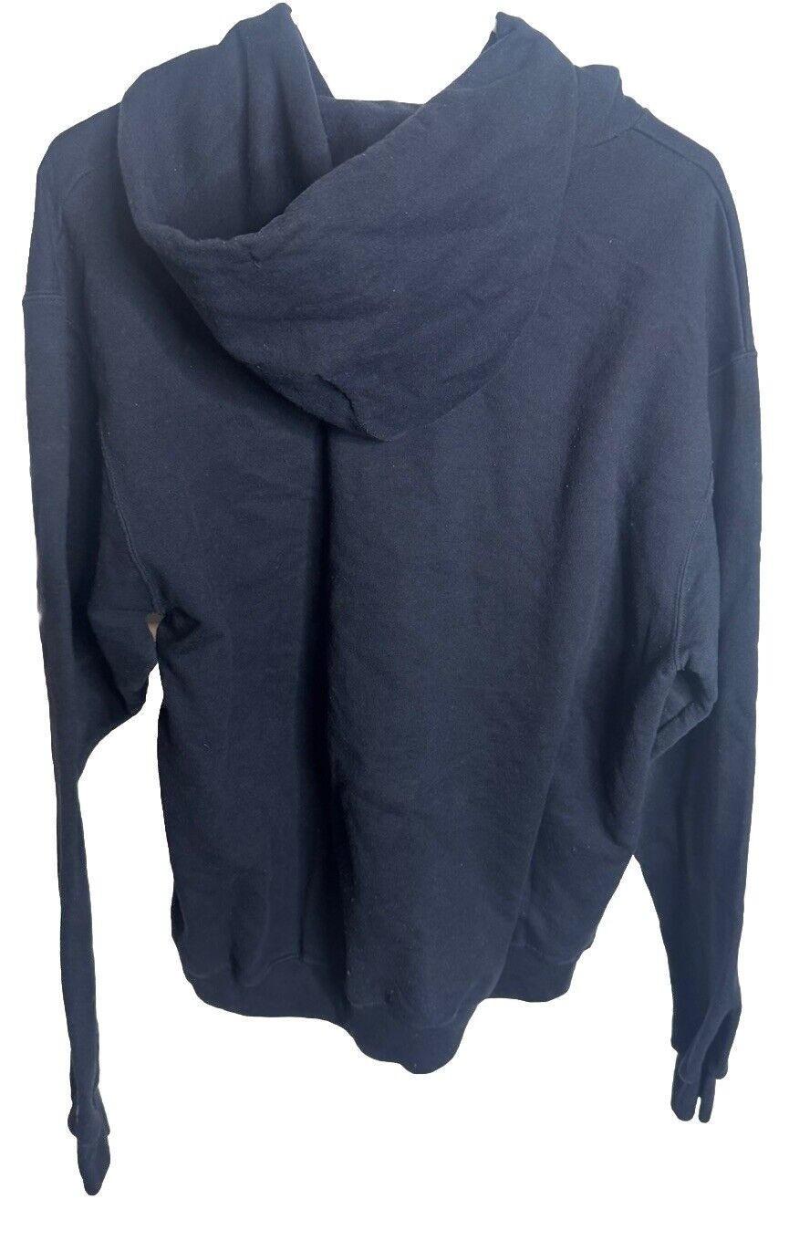 Champion Men's Crew Logo Hoodie- LARGE