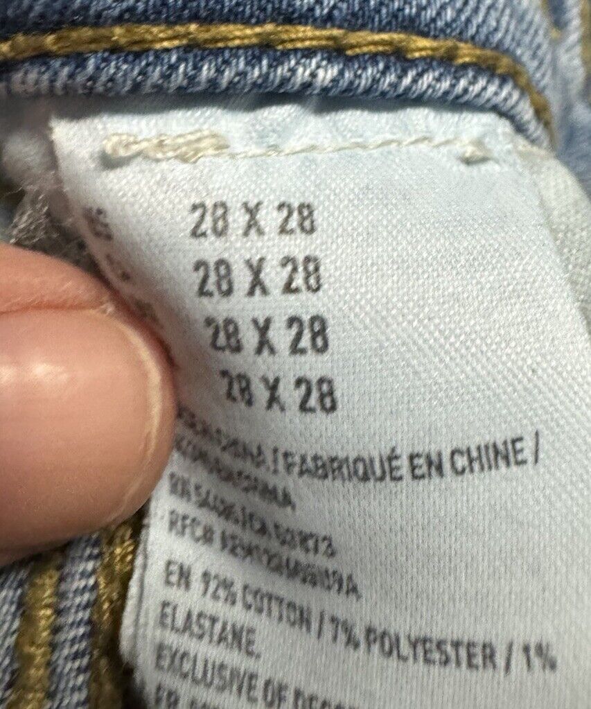 American Eagle Mens Athletic Skinny AirFlex Jeans 28x28 Medium Wash Denim