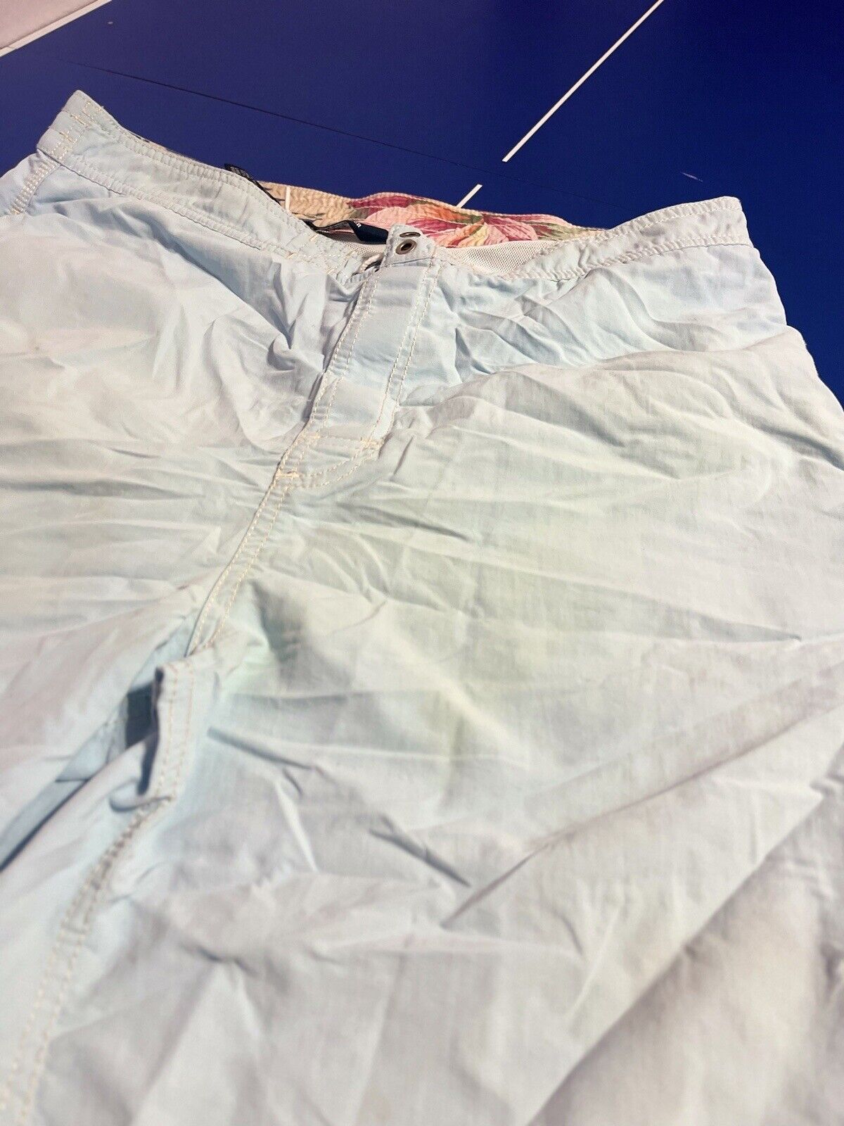 Polo Ralph Lauren Light Blue Swim Trunks Medium, Nylon, Rare Find, High Quality,