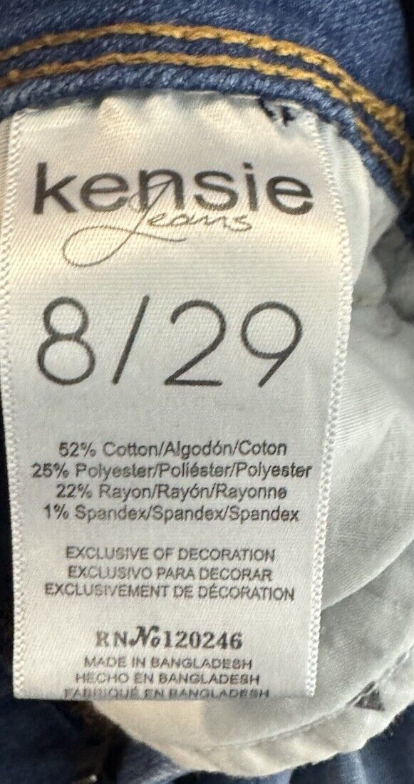 Kensie Jeans The Effortless Skinny Crop Jeans Women’s Size 8 / 29 Blue