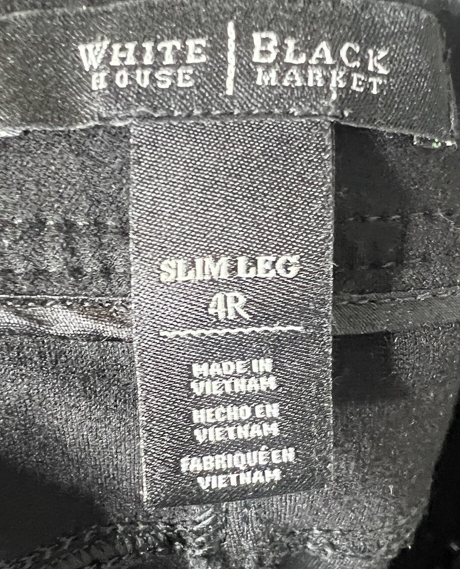White House Black Market Jean 4R Slim Leg Women's Denim