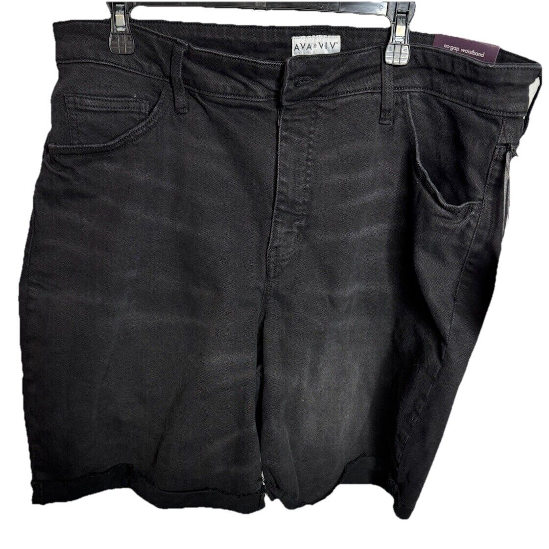 Ava & Viv Bermuda Shorts Womens Size 18 High Rise Relaxed Med Denim Jean