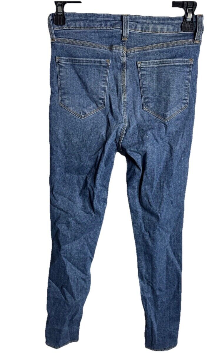 L'Agence Womens Denim Solid Mid Rise Modern Stretch Skinny Leg Jeans 25