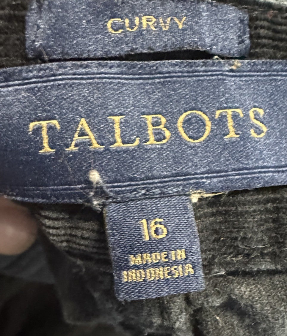 Talbots Chino Pants 16 Relaxed Fit Stretch Cotton