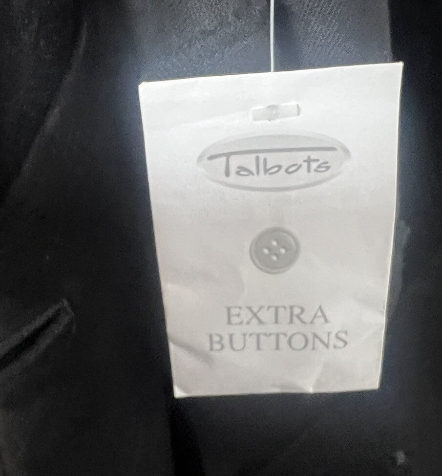 Talbots Plus Blazer Women Size 24w Wool Blend One-Button Yellow-Brown Elegance