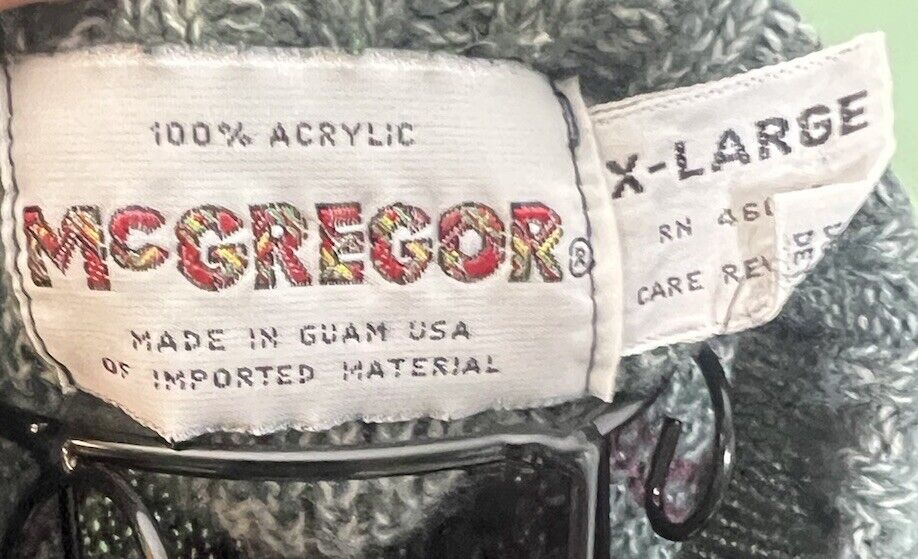 Mcgregor Sweater Mens XL Long Sleeve Pullover Wool Blend Vintage